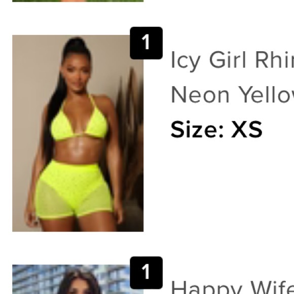 Brand new with tags still. 2 piece neon yellow fashionnova Rhinestone “sun suit” - Picture 9 of 9